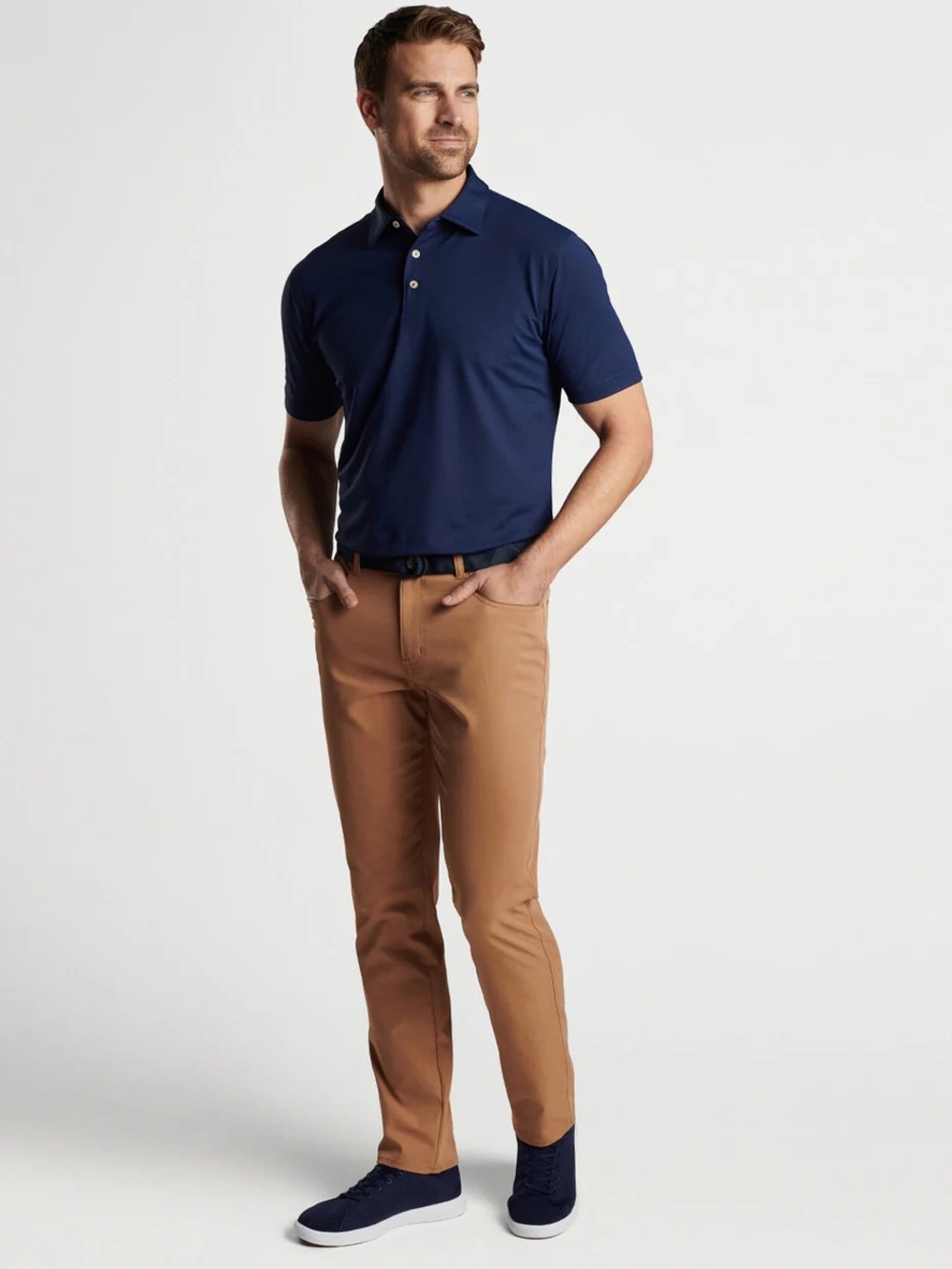 NWT Peter Millar EB66 Performance Five-Pocket Pant: British Tan (32x32)
